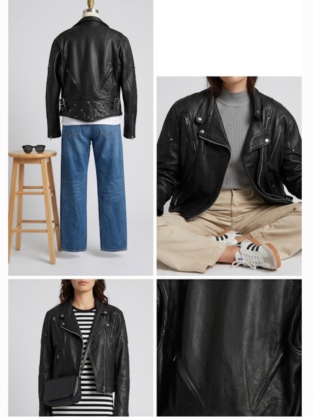 Authentic leather cropped vintage jacket